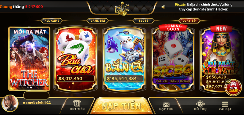 Ricwin – Cổng game bài RICWIN đại gia chịu chi nhất 2022